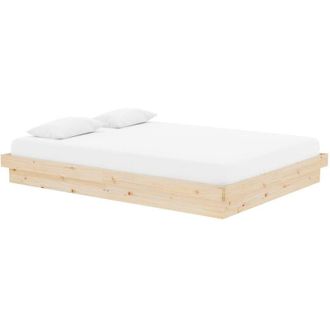 vidaXL Estructura De Cama Sin Colch&oacute;n Madera Maciza 140x190 Cm Vidaxl