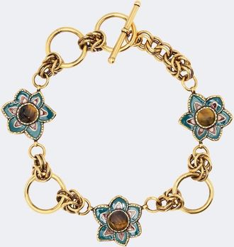 Etro Embellished floral chain necklace