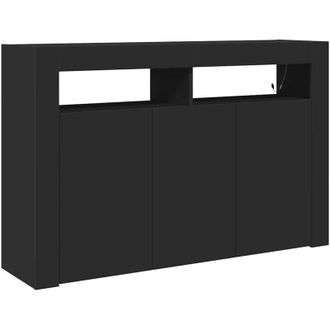 vidaXL Vidaxl - Vitrina Negro 116 X 30 X 75 Cm Madera Contrachapada