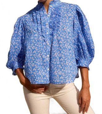 Oliphant Ditsy Top In Blue Floral