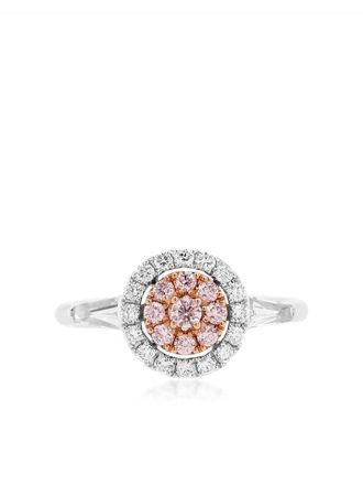HYT Jewelry 18kt witgouden Argyle ring met roze diamant - Zilver