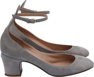 Valentino Womens Suede Tan-Go Mary Jane Pump (Authentic Pre-Loved)
