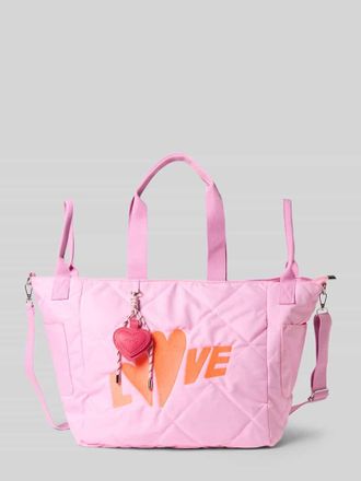 Miss Goodlife Shopper mit Stitching Modell Love in Rosa, Gr&ouml;&szlig;e 1