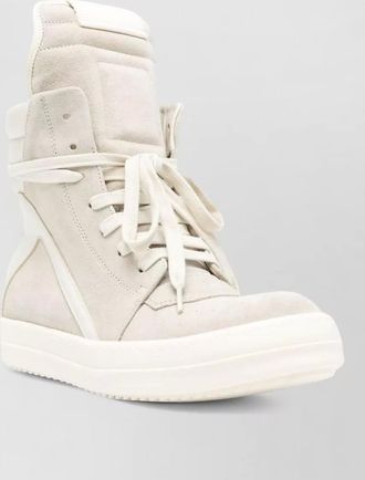 Rick Owens geobasket leather high top sneakers