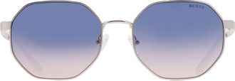 Guess Blue Gradient Geometric Ladies Sunglasses GF6160 11W 58