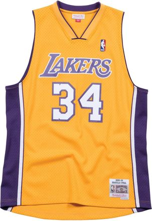 Mitchell & Ness x NBA Los Angeles Lakers 1999-00 Home Swingman Jersey Shaquille ONeal 34 SMJYGS18179-LALLTGD99SON