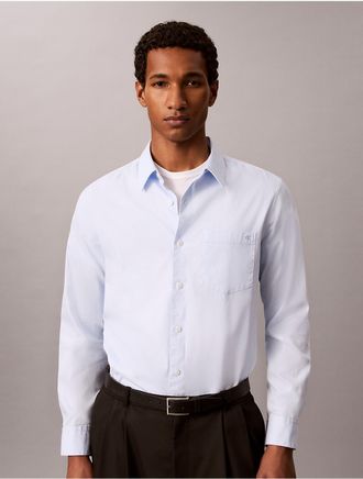Calvin Klein Mens Oxford Classic Button-Down Shirt - Blue - 2XL