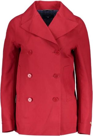 GANT Rosso Cotton Jacket - Dames - Mantel - Rood - S - Katoen - Jassen