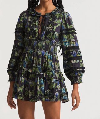 LoveShackFancy Clarkie Dress In Deep Blue