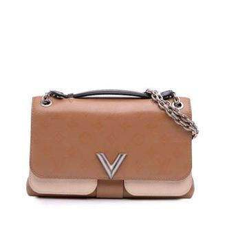 Louis Vuitton Pre-owned Cuir Plume Ecume Very Chain - Dames - Pre-owned - Beige - Maat: ONE Size Zijde