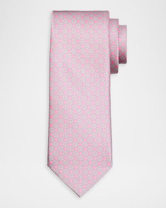 Stefano Ricci Men & apos;s Geometric Circle Silk Tie