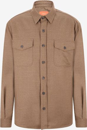 Cruna &Uuml;berhemd aus Woll-Flanell mit Brusttaschen