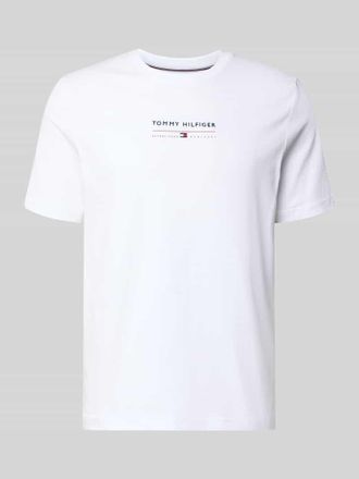 Tommy Hilfiger Regular Fit T-Shirt aus reiner Baumwolle in Weiss, Gr&ouml;&szlig;e XXL