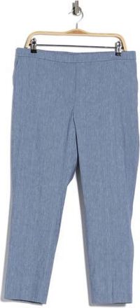 Theory Treeca Linen Blend Crop Pants in Blue Melange at Nordstrom Rack, Size 16