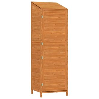vidaXL Cobertizo De Jard&iacute;n Madera Maciza De Abeto Marr&oacute;n 55x52x174,5cm Vidaxl