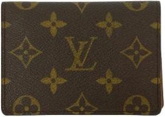 Louis Vuitton Pre-owned Wallets, female, Brown, Size: ONE SIZE Pre-owned Monogram Leather Card Case