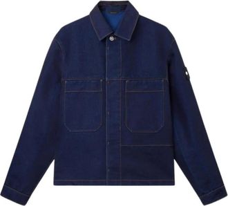 Stone Island Heren, Jassen, Blauw, Maat: M Denim