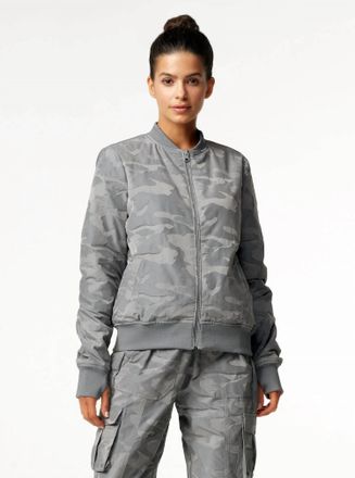 Blanc Noir Reversible Bomber Jacket In Sharkskin Camo