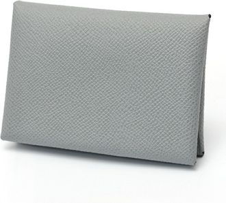 Hermès Light Gray Epsom Leather Coin Purse/Coin Case (Pre-Owned)