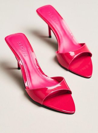 Schutz Elodie Open-Toe Mule Heels