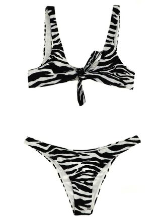 The Attico Estate Meravigliosa Beachwear Bianco/Nero-Donna