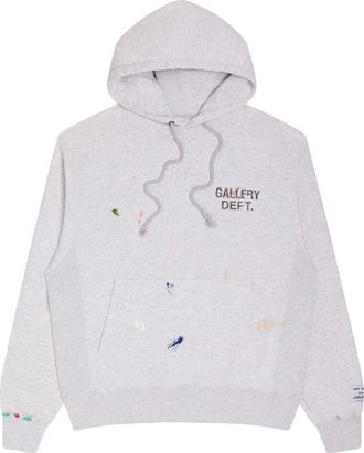 Gallery Dept. Paint Logo Hoodie - Heren - Sweatshirts & Hoodies - Grijs - Maat: XL Katoen