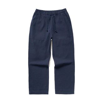 Service Works Straight Trousers, male, Blue, Size: 2XL Seersucker Chef Pants