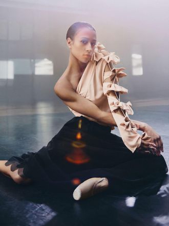 Reiss Pale Pink | Royal Ballet Bow-sleeve Top, 18