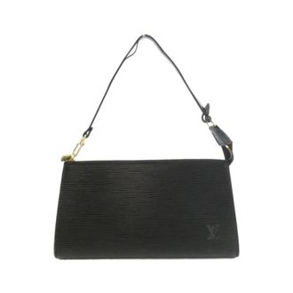Louis Vuitton Black Leather Pochette Pouch (Pre-Owned)
