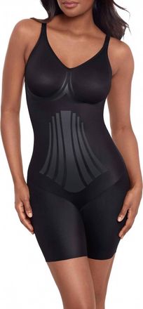 Miraclesuit Modern Miracle Thigh Slimmer Bodysuit In Black
