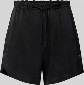 HUGO BOSS Loose Fit Shorts mit Label-Applikation Modell HERMIONE-1 in Black, Gr&ouml;&szlig;e 34