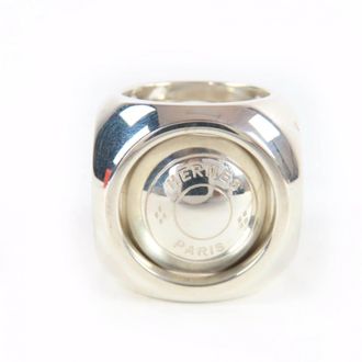 Herm&egrave;s Sellier Silver Silver 925 Band Ring (Pre-Owned)