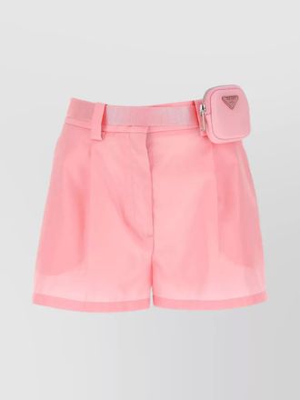 Prada nylon pleated short shorts