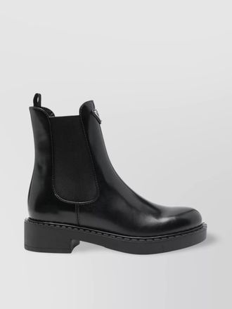Prada leather chelsea ankle boots