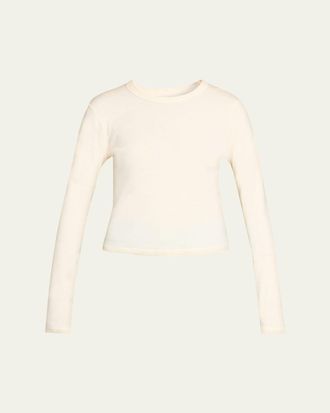 Mother The Long-Sleeve Itty Bitty Crop Tee