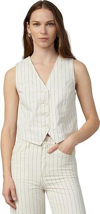 Joe's The Relaxed Tailored Waistcoat Womens Clothing Natural Stripe : XS, Cotton/Elastane