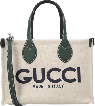 Gucci Kleine Tote Bag Met Gucci Print Groen