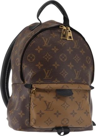 Louis Vuitton Palm Springs Reverse Monogram Canvas Brown Canvas Backpack Bag (Pre-Owned)