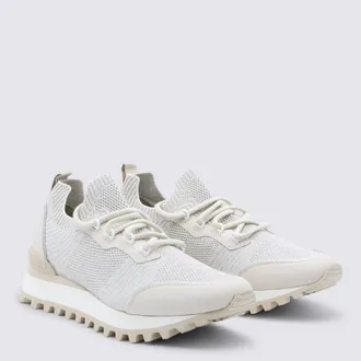 Eleventy Mesh & Knit Sneaker - Beige