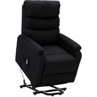 vidaXL Vidaxl - Sillón elevable tela negro