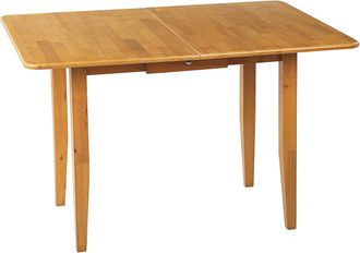 Beliani Beliani - Mesa De Comedor Extensible De Madera De Caucho Clara 90/120 X 60 Cm Caj&oacute;n Masela