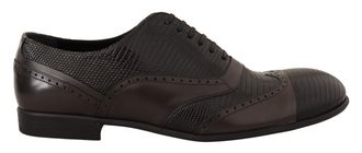 Dolce & Gabbana Bruine Huidleren Oxford Dress Schoenen voor Herren