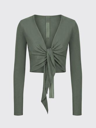 Rick Owens Cropped Wool V-Neck Cardigan with Tie Fastening