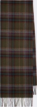 Polo Ralph Lauren Checked fringed wool scarf