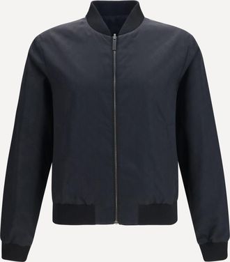 Gucci Giacca con cerniera reversibile in faille di seta leggera Man 48