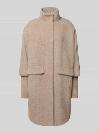 Comma Mantel mit Stehkragen in Taupe, Gr&ouml;&szlig;e 44