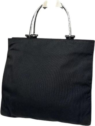 Gucci Pre-owned Tote Bag - Dames - Vintage Shopper - Zwart - ONE Size - Polyester - Vintage