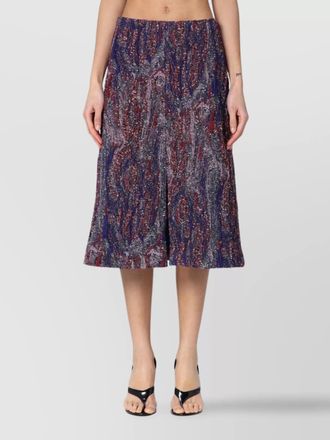 Dries Van Noten jacquard cotton blend viscose skirt