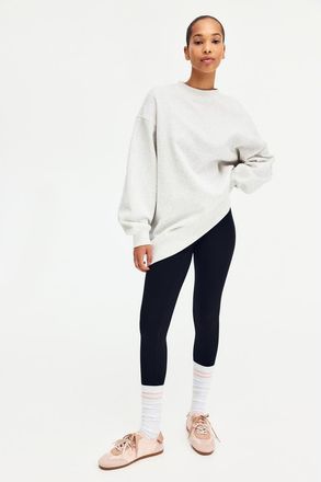 H&M Oversized Sweatshirt in Light Gray Melange at Nordstrom, Size X-Large