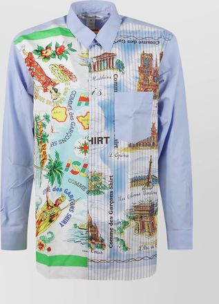Comme Des Garçons graphic print long sleeve shirt with pocket